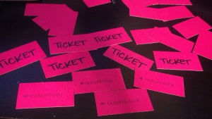 A Sneak Peek of One of the Games that will be Played at the Party! Raffle Tickets (: